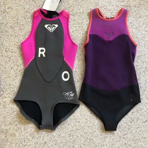 (2) Roxy Syncro 1.5mm Neoprene Shorty Wetsuits 4